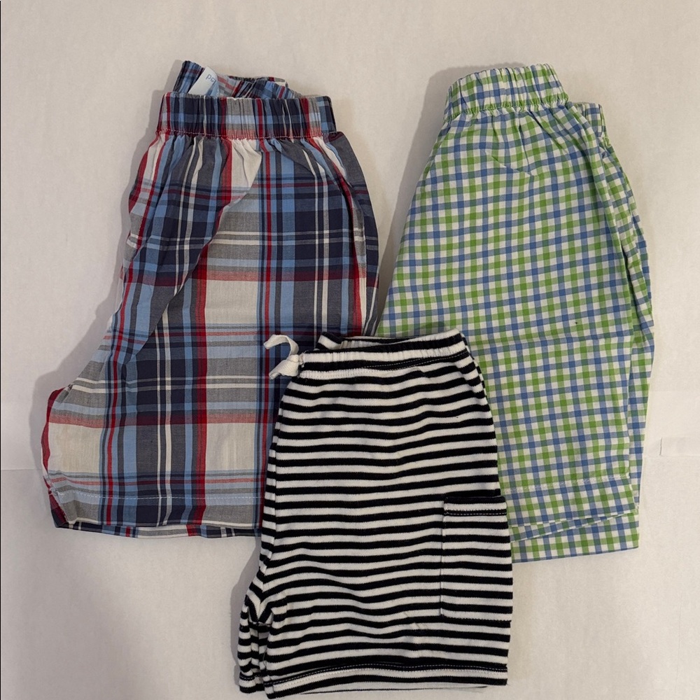 Bella Bliss Plaid and Striped Shorts Set